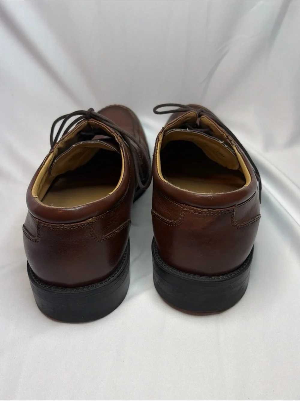 Chap’s Men's Brown Leather Lace-Up Dress Shoes